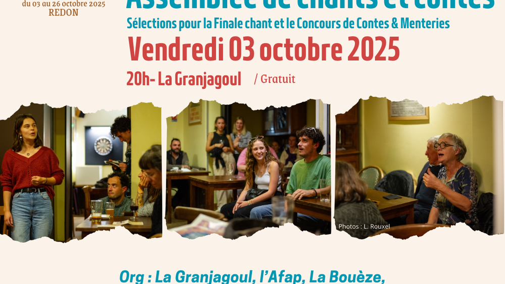 Assemblée de chants et contes - Vendredi 3 octobre 2025 à 20h