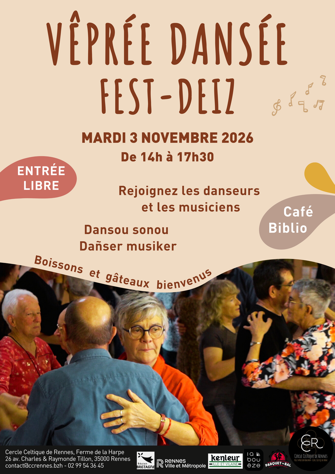 Vêprée Dansée – Fest-deiz le mardi 3 novembre 2026