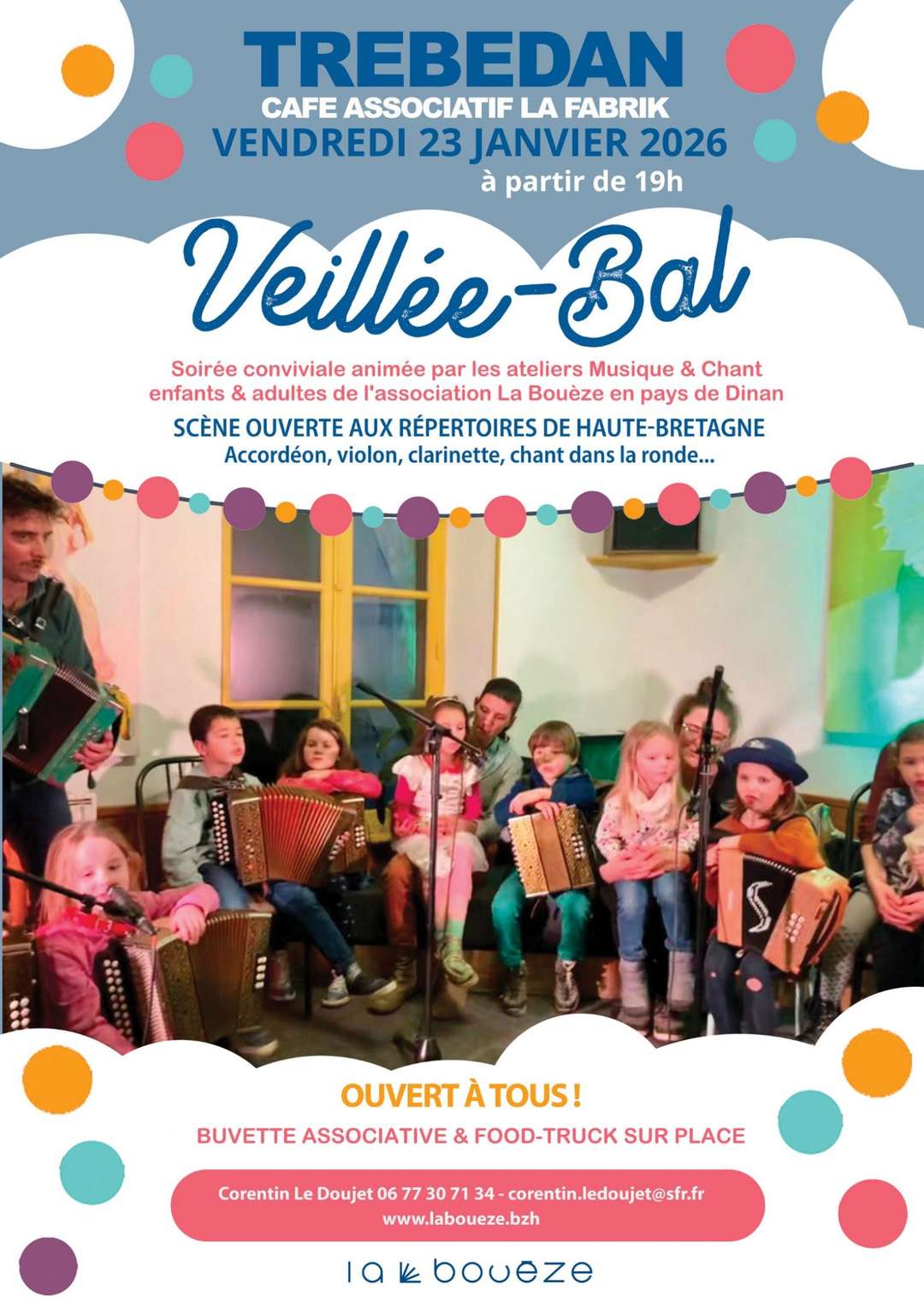 Veillée-bal des ateliers Musique & Chant de La Bouèze du Pays de Dinan