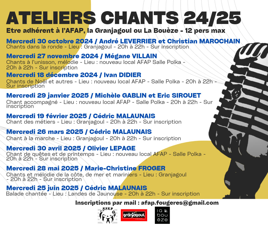 Ateliers Chants 2024-2025 AFAP